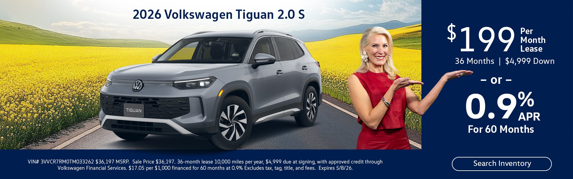 2026 VW Tiguan 2.0 S