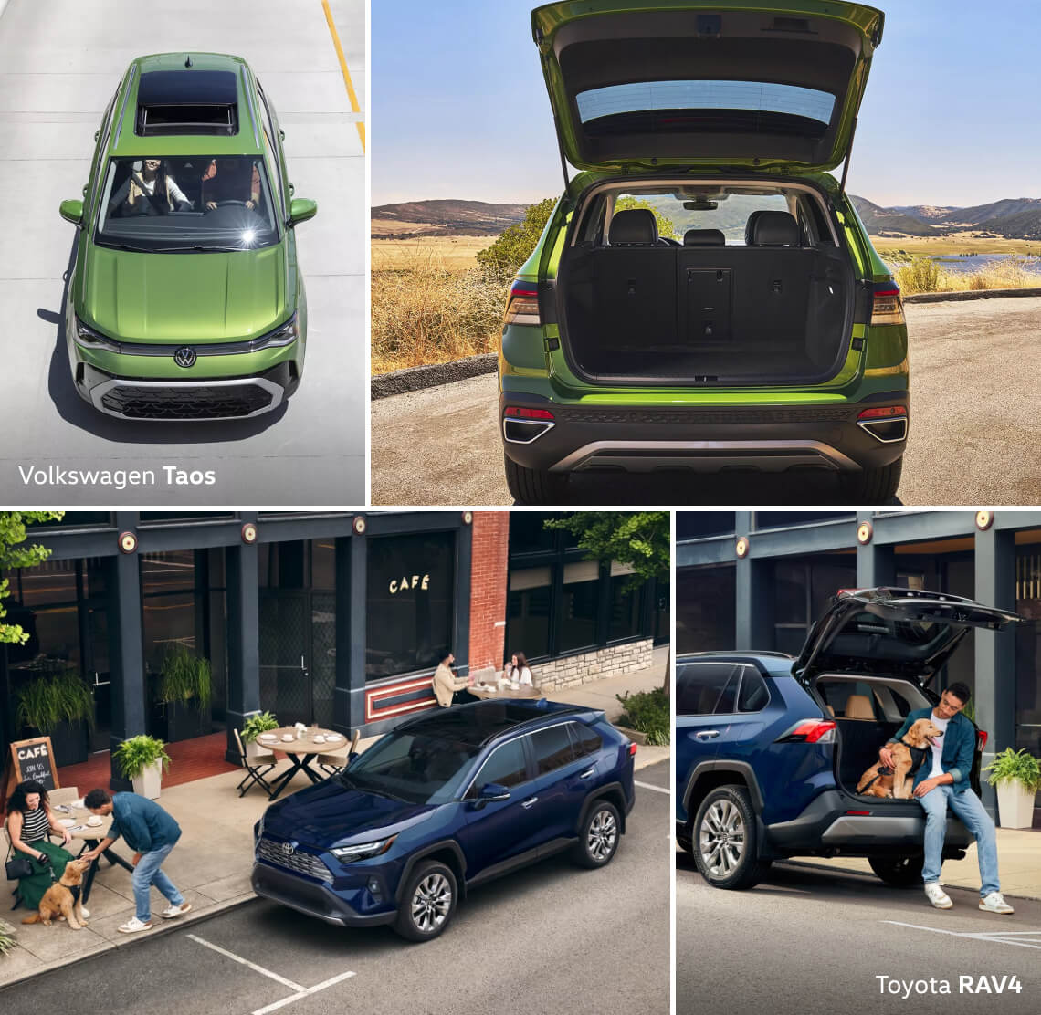 Volkswagen Taos vs. Toyota RAV4 Specs & Cargo Space