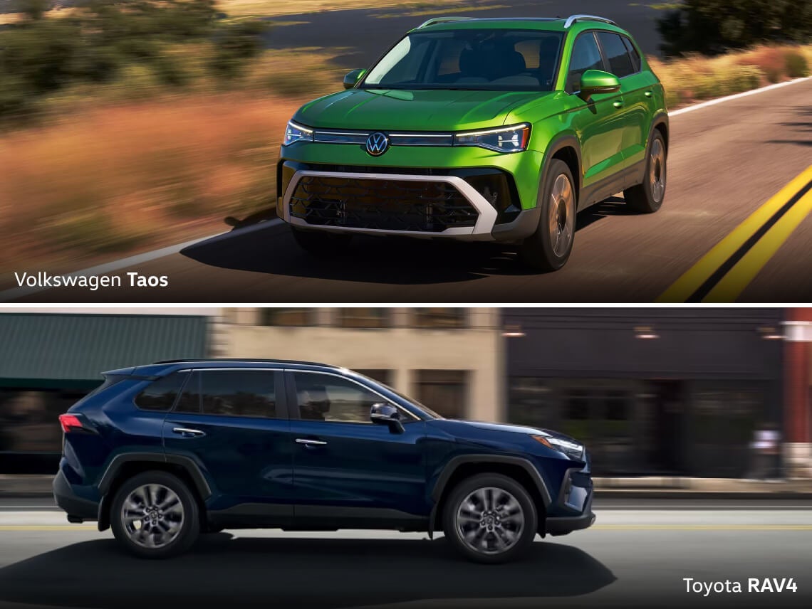 Volkswagen Taos vs. Toyota RAV4 Reviews